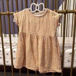Charming Tan Kids Casual Dress